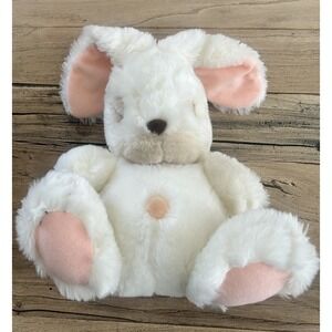 Vtg  1987 Spearhead Marketing White Sleeping Bunny Rabbit Plush Easter Grail